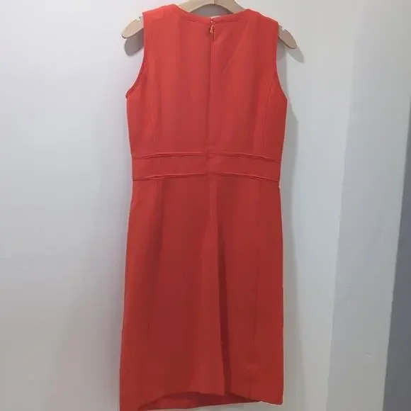 Tory Burch Mariel Orange 1/2 Zip Wool Blend Mini Dress Women's Size 4 - Picture 2 of 8
